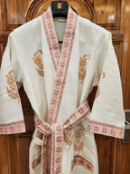 Peach Power Waffle Bathrobe