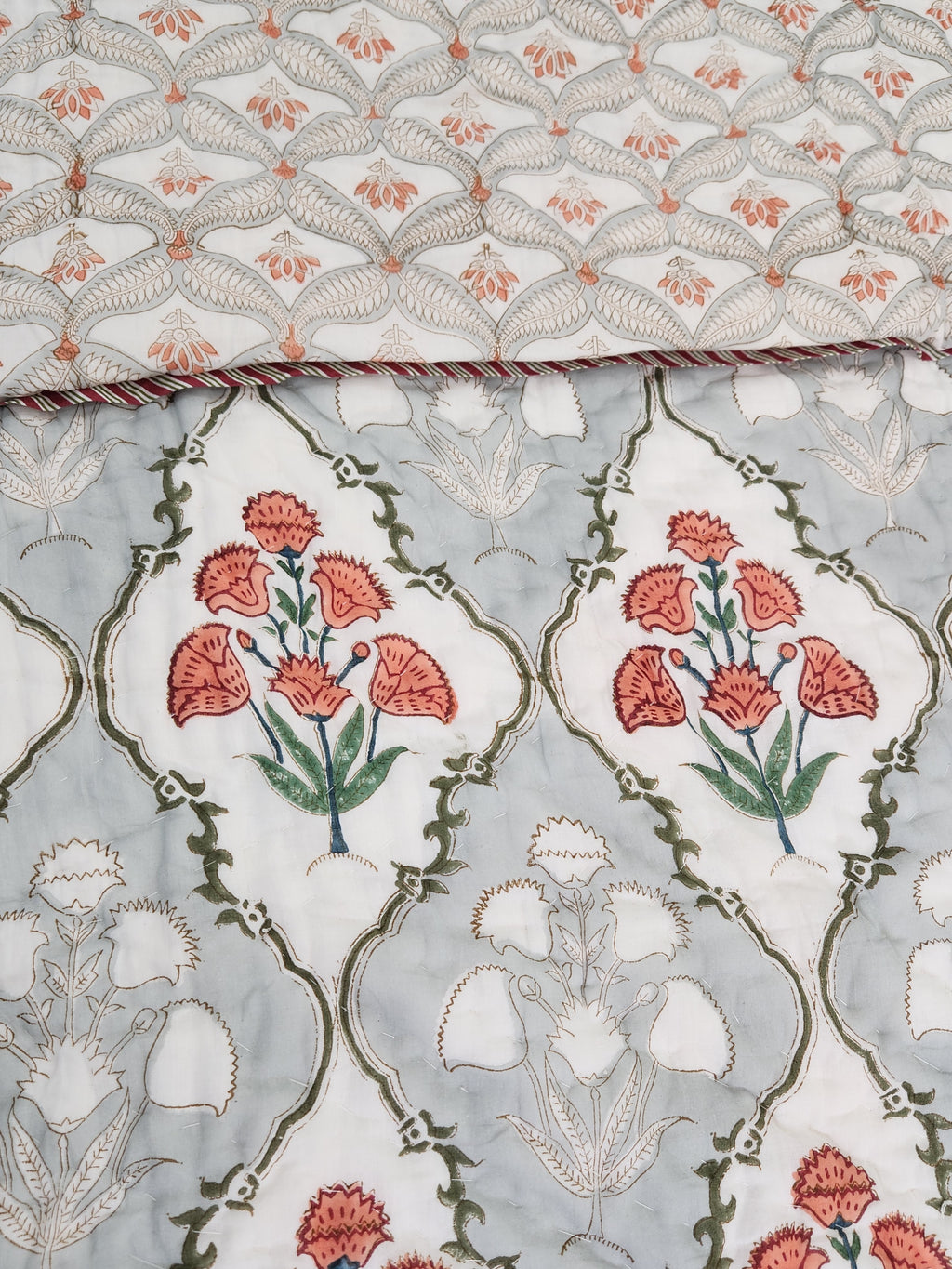 HANDBLOCKED DOUBLE BED QUILT