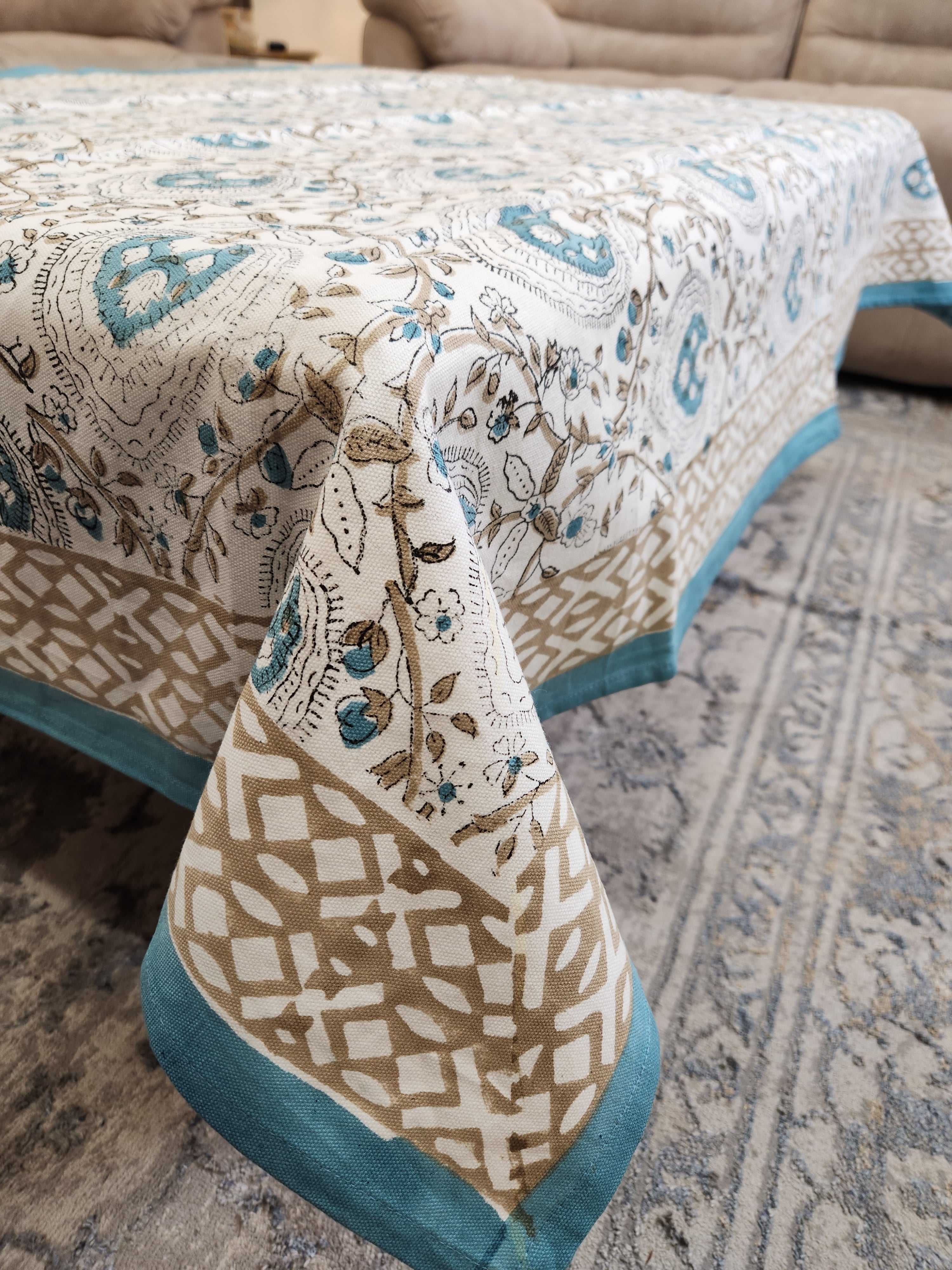 HANDBLOCK TABLE COVER 4 SEATER