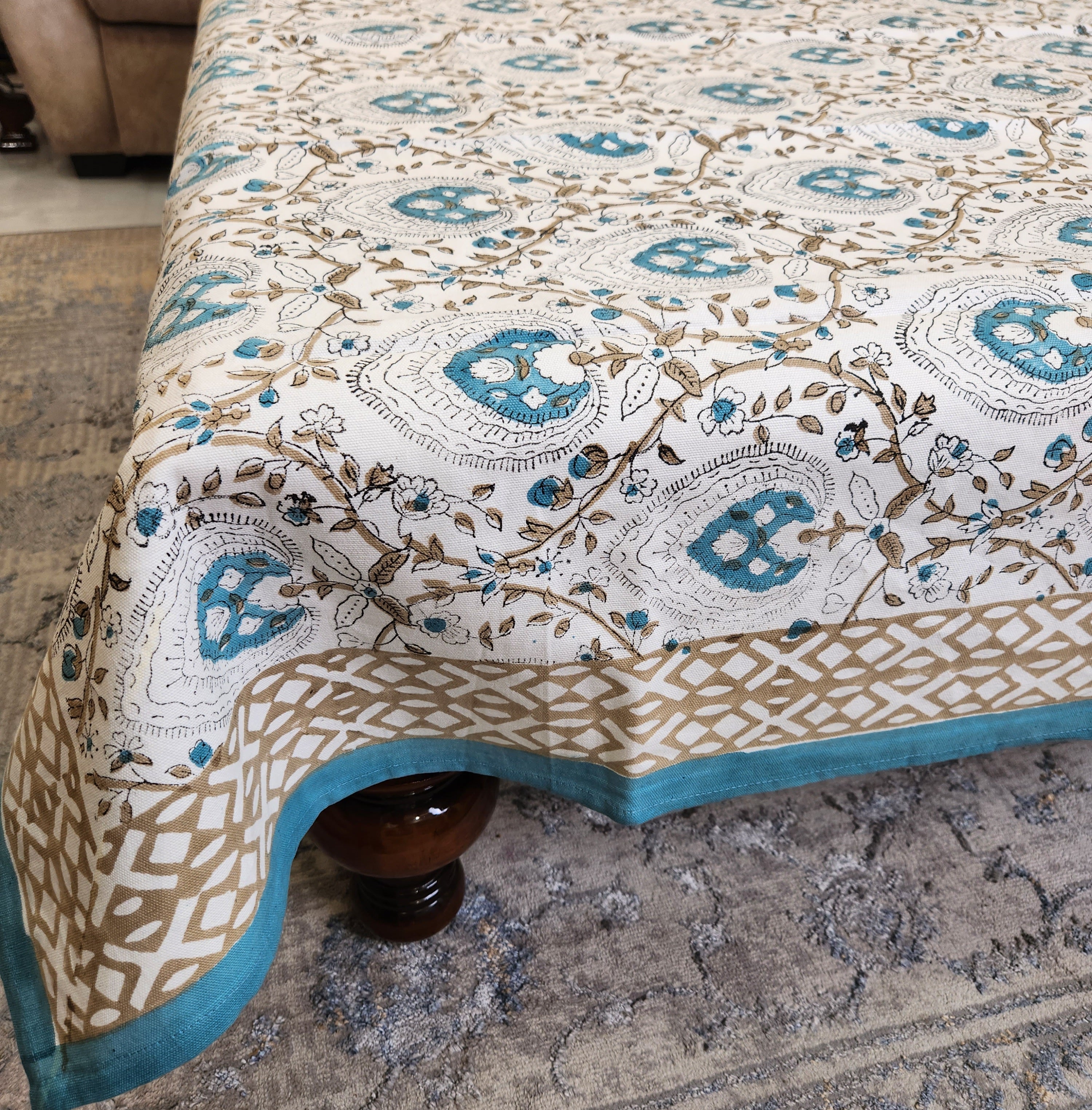 HANDBLOCK TABLE COVER 4 SEATER