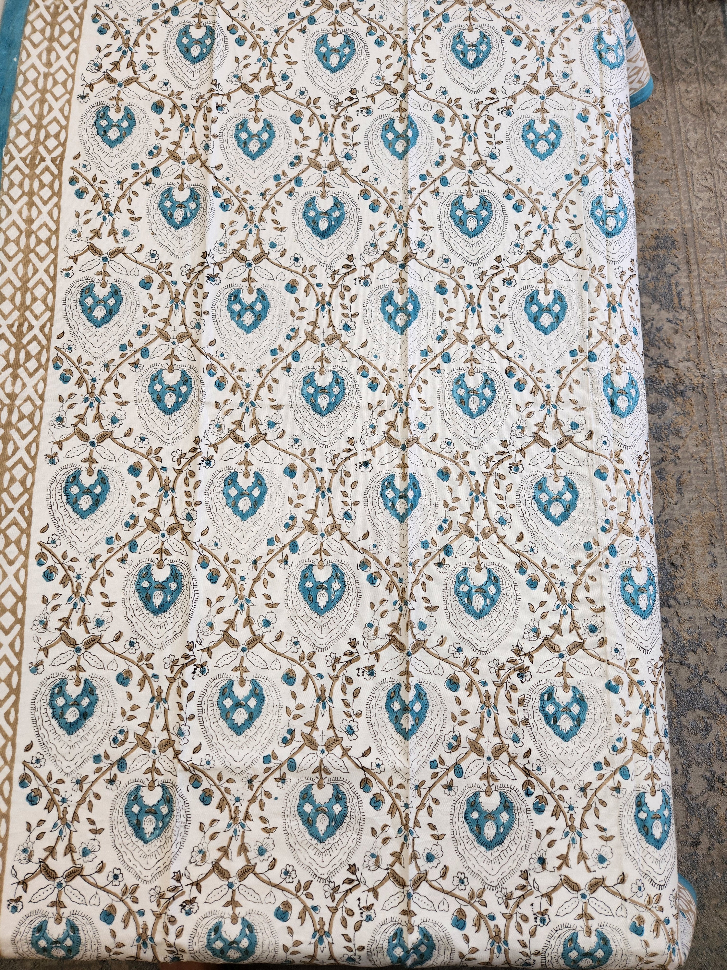 HANDBLOCK TABLE COVER 4 SEATER