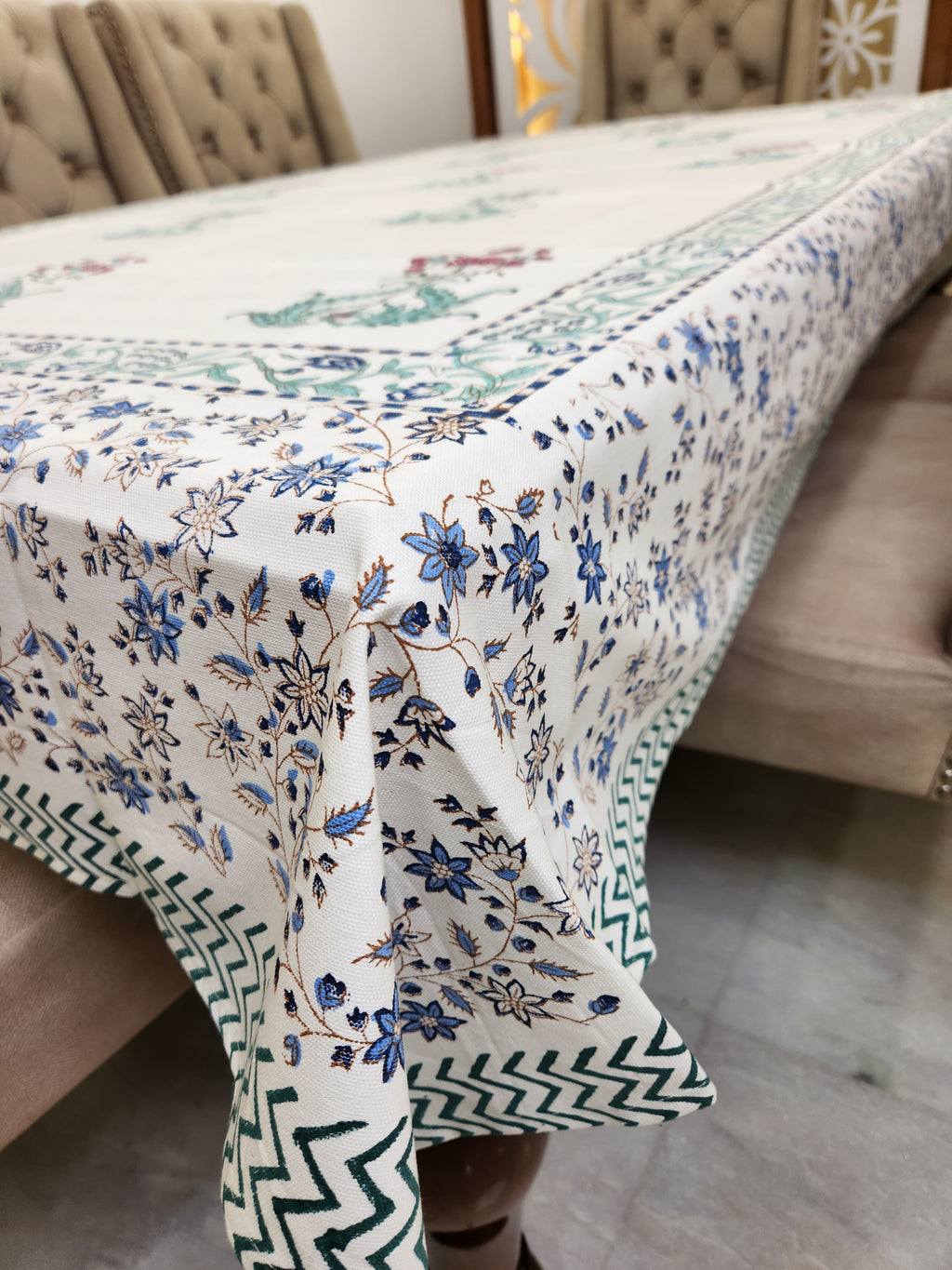 Handblock Printed Table Cover 6 SEATER