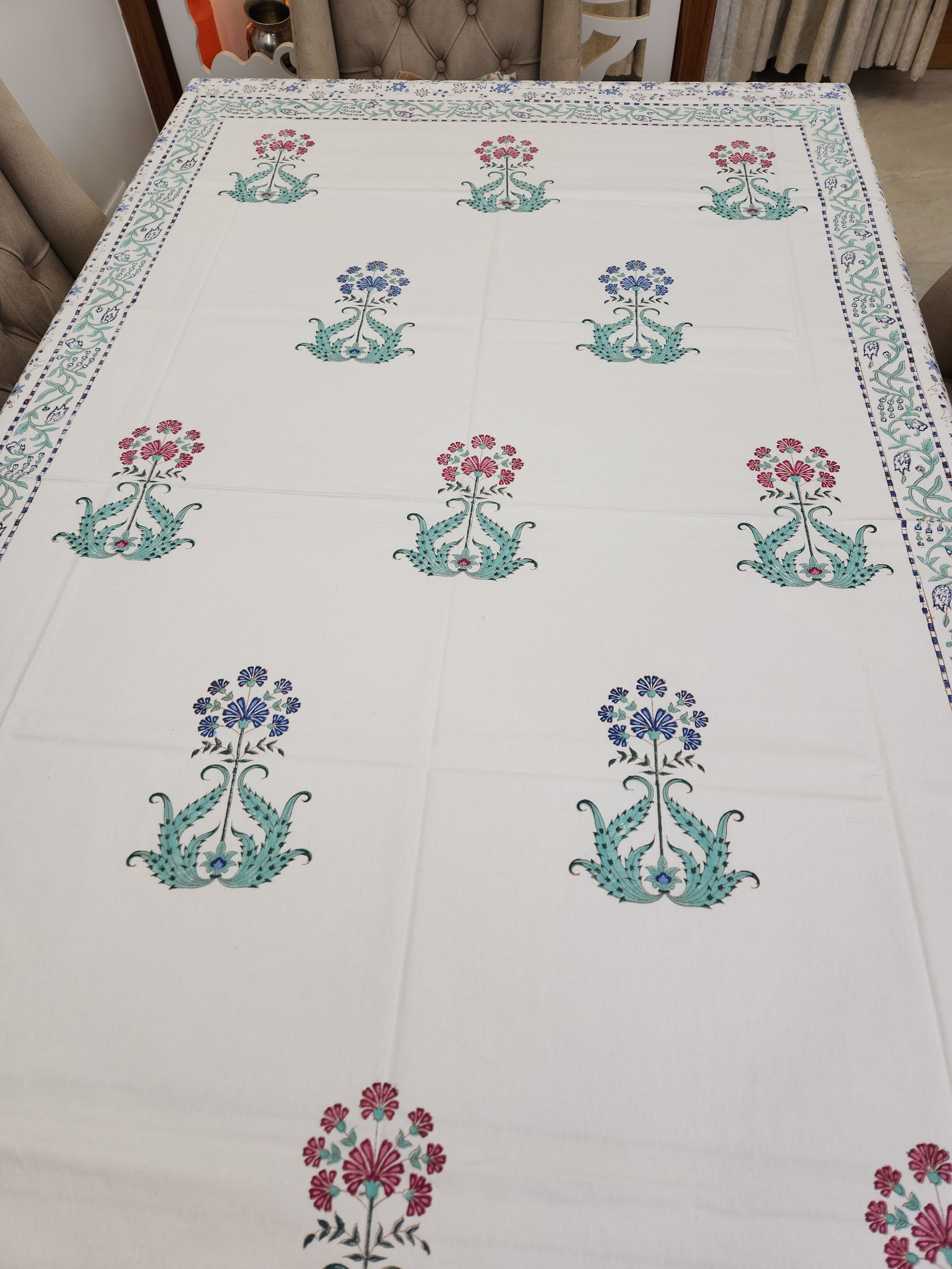Handblock Printed Table Cover 6 SEATER