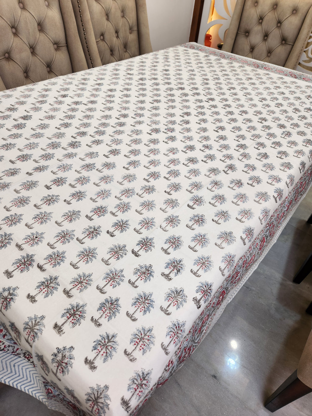 Handblock Printed Table Cover 6 SEATER