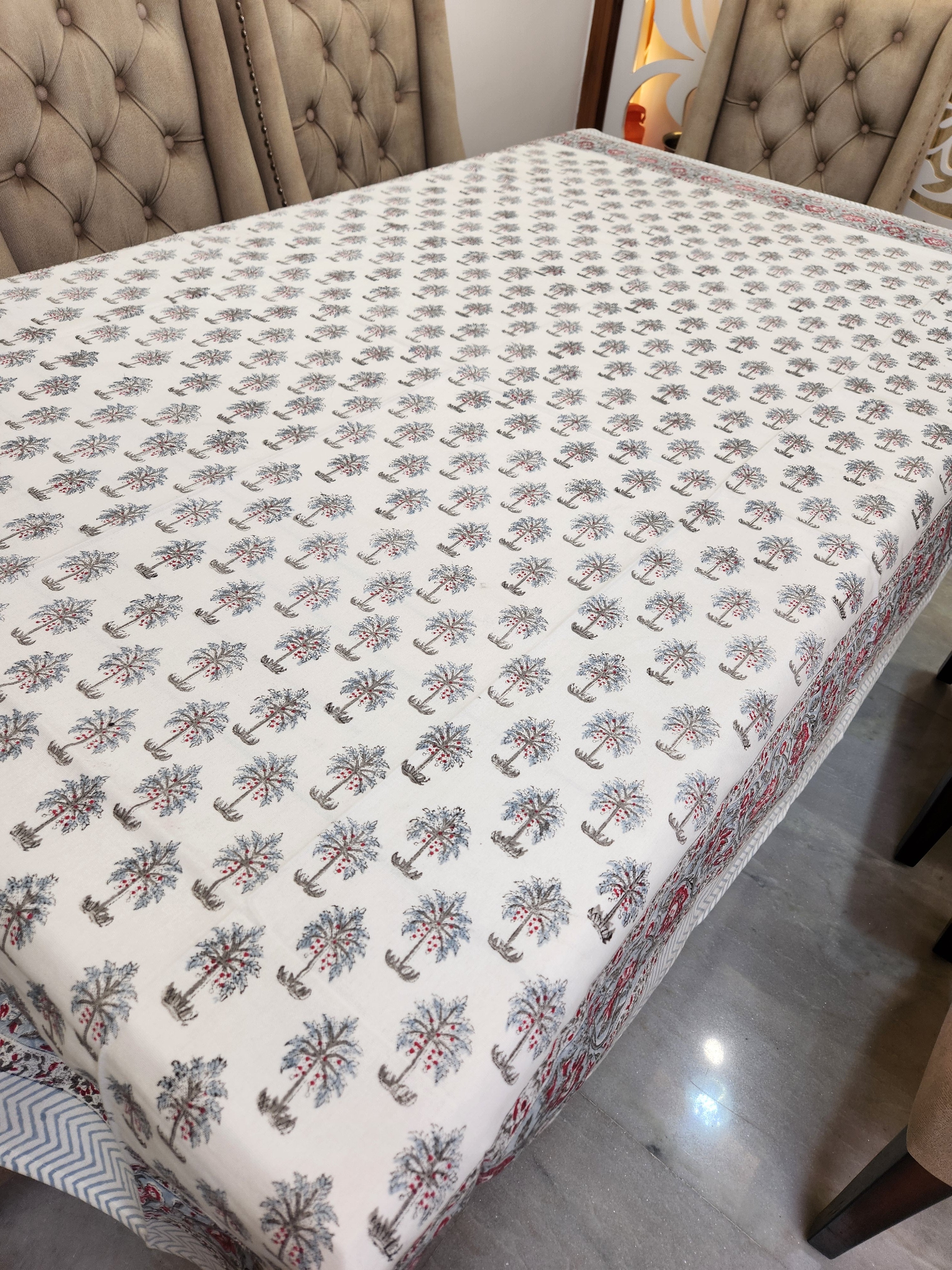 Handblock Printed Table Cover 6 SEATER