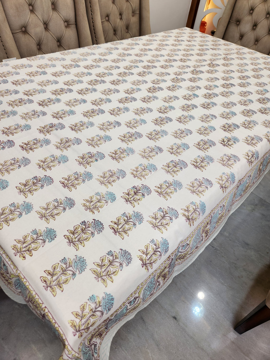 Handblock Printed Table Cover 6 SEATER