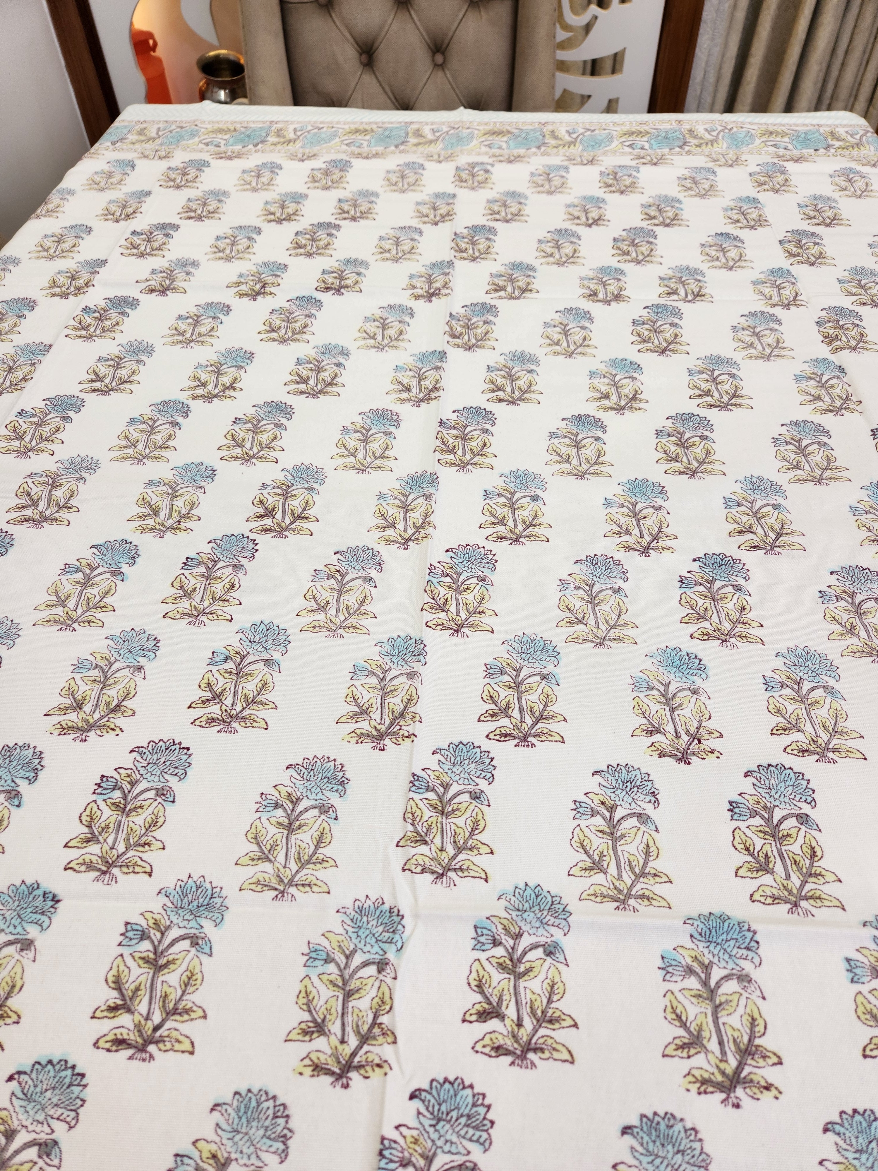 Handblock Printed Table Cover 6 SEATER
