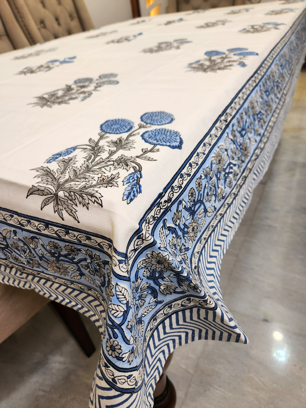 Handblock Printed Table Cover 6 SEATER