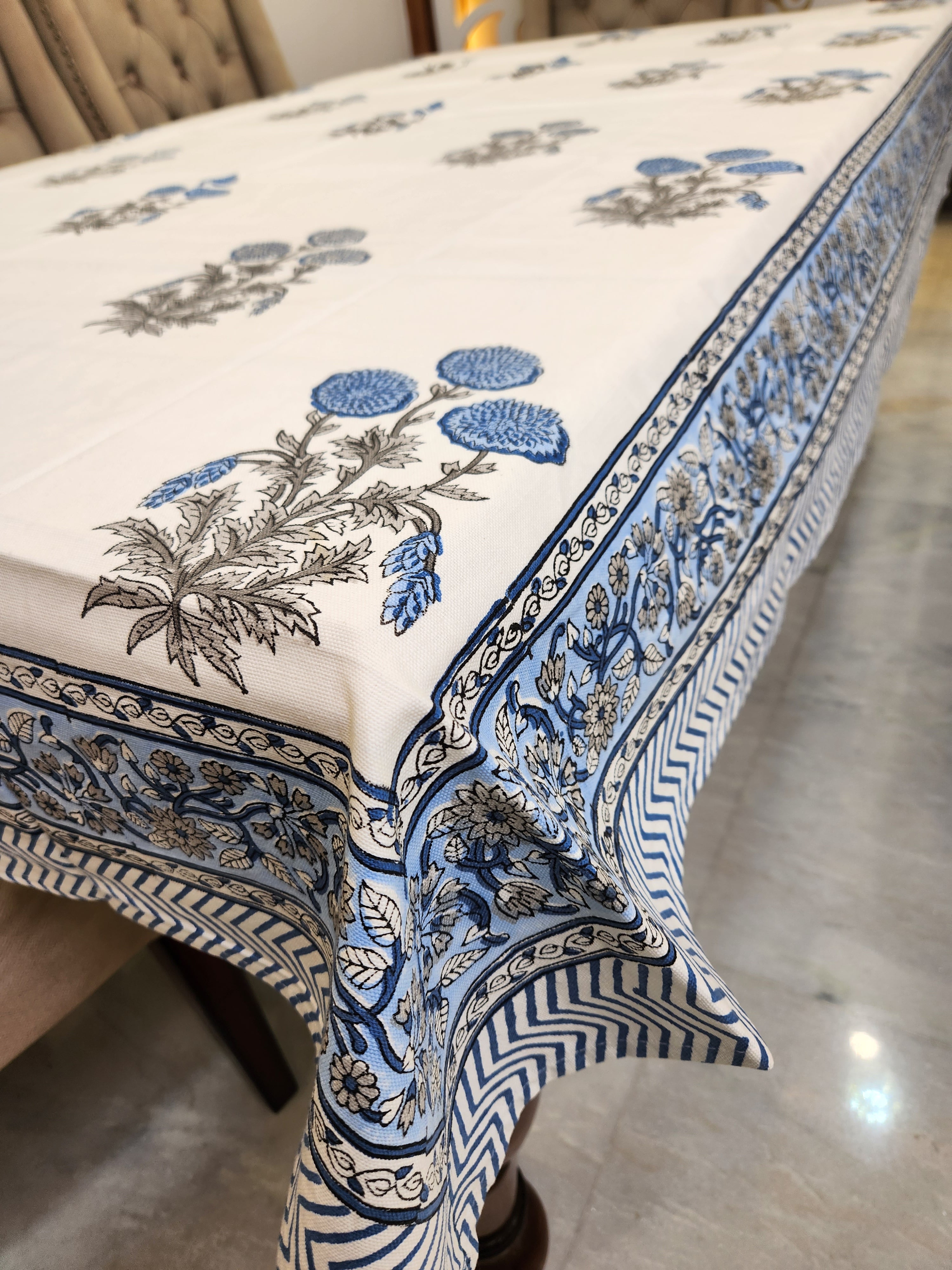 Handblock Printed Table Cover 6 SEATER