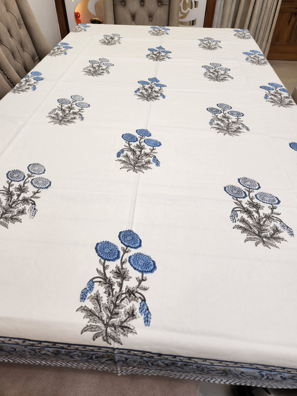 Handblock Printed Table Cover 6 SEATER