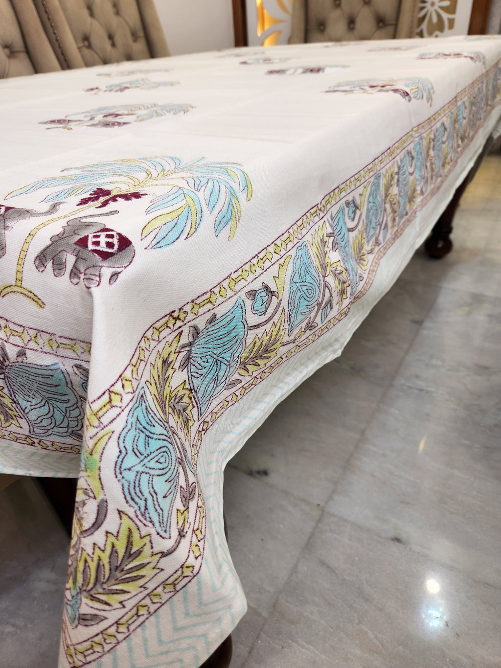 HANDBLOCK TABLE COVER 8 SEATER
