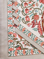 HANDBLOCKED COTTON CANVAS TABLE MATS AND NAPKINS