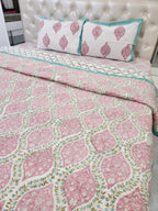 Gul Sparsh Reversible Mulmul Double Bed Quilt