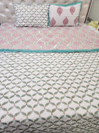 Gul Sparsh Reversible Mulmul Double Bed Quilt