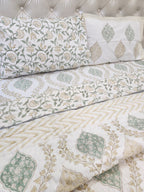 Komal Rekha Reversible Mulmul Double Bed Quilt