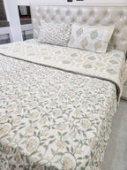 Komal Rekha Reversible Mulmul Double Bed Quilt
