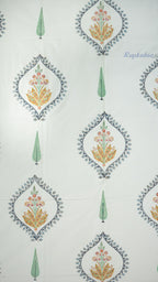 Royal Rajasthan Hand Block Printed Cotton Bedsheet with Two Pillow Covers
