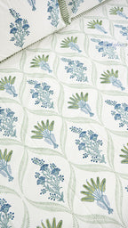 Tropical Bliss Handblock Printed Bedsheet with Two Pillow Covers