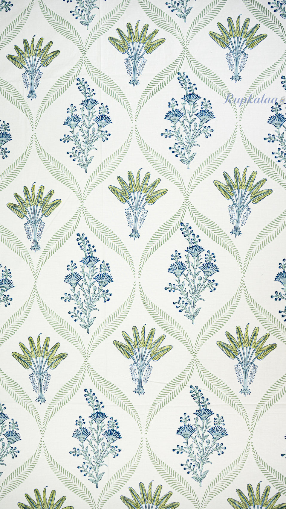 Tropical Bliss Handblock Printed Bedsheet with Two Pillow Covers