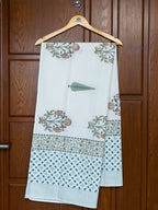 Pine Ridge Hand Block Printed Waffle Towel (Set of Hand Towel and Bath Towel)