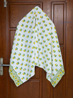 Sunshine Hand Block Printed Waffle Towel