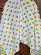 Sunshine Hand Block Printed Waffle Towel