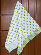 Sunshine Hand Block Printed Waffle Towel