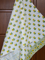 Sunshine Hand Block Printed Waffle Towel