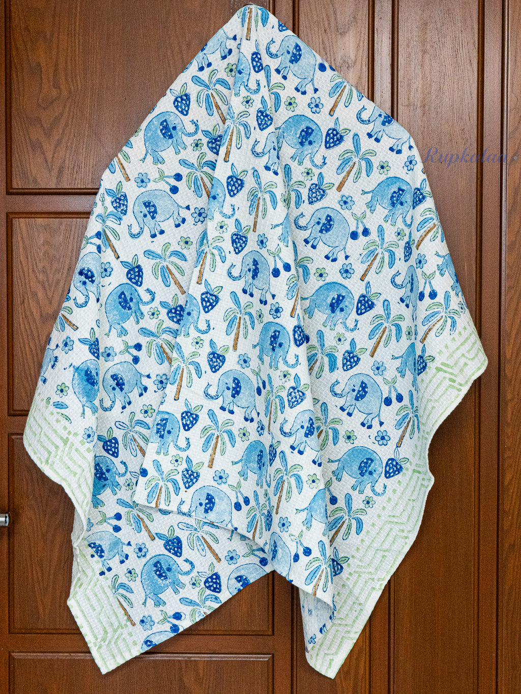 Gajraj Hand Block Printed Waffle Towel