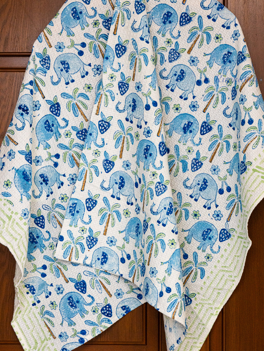 Gajraj Hand Block Printed Waffle Towel