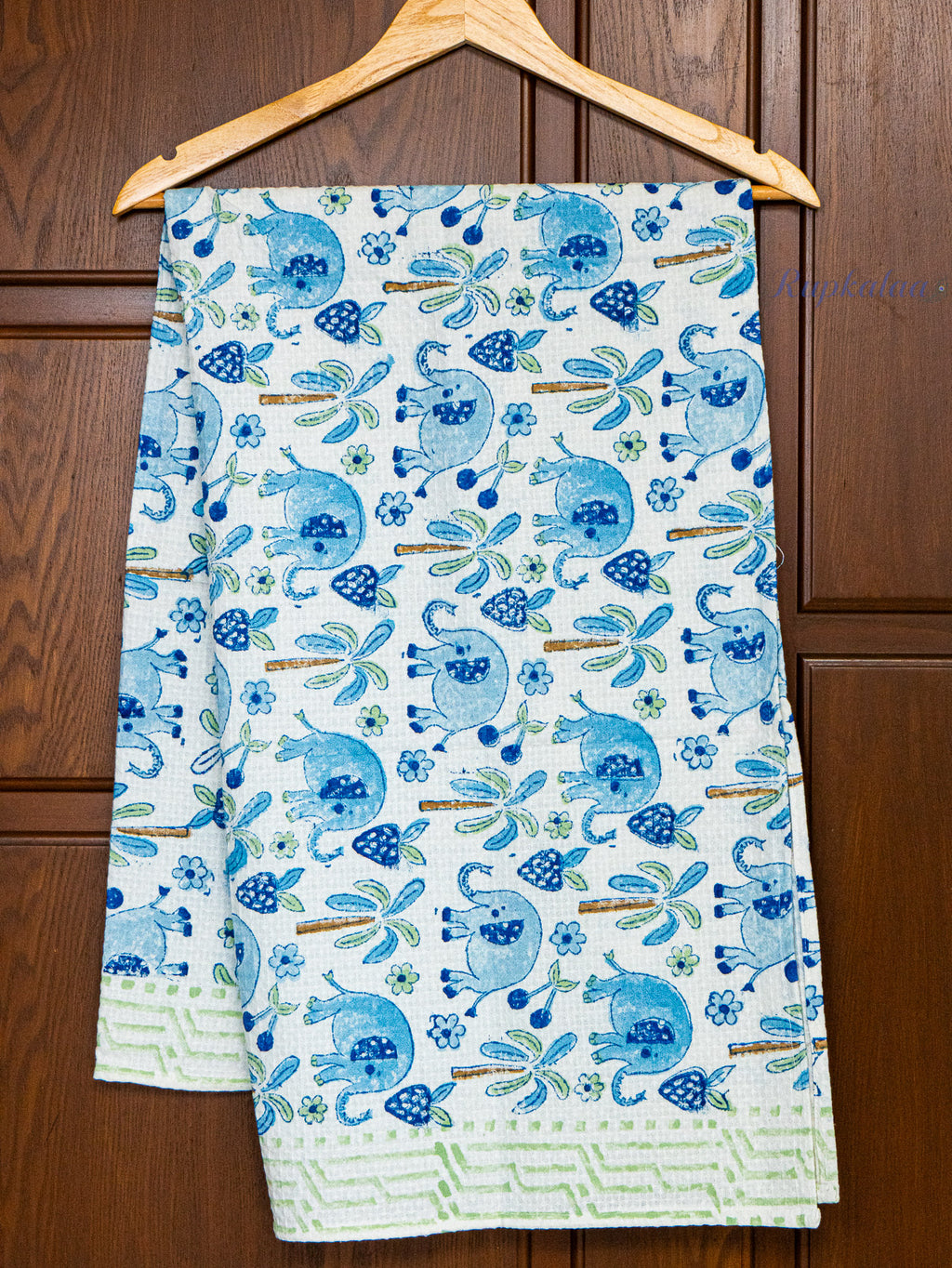 Gajraj Hand Block Printed Waffle Towel