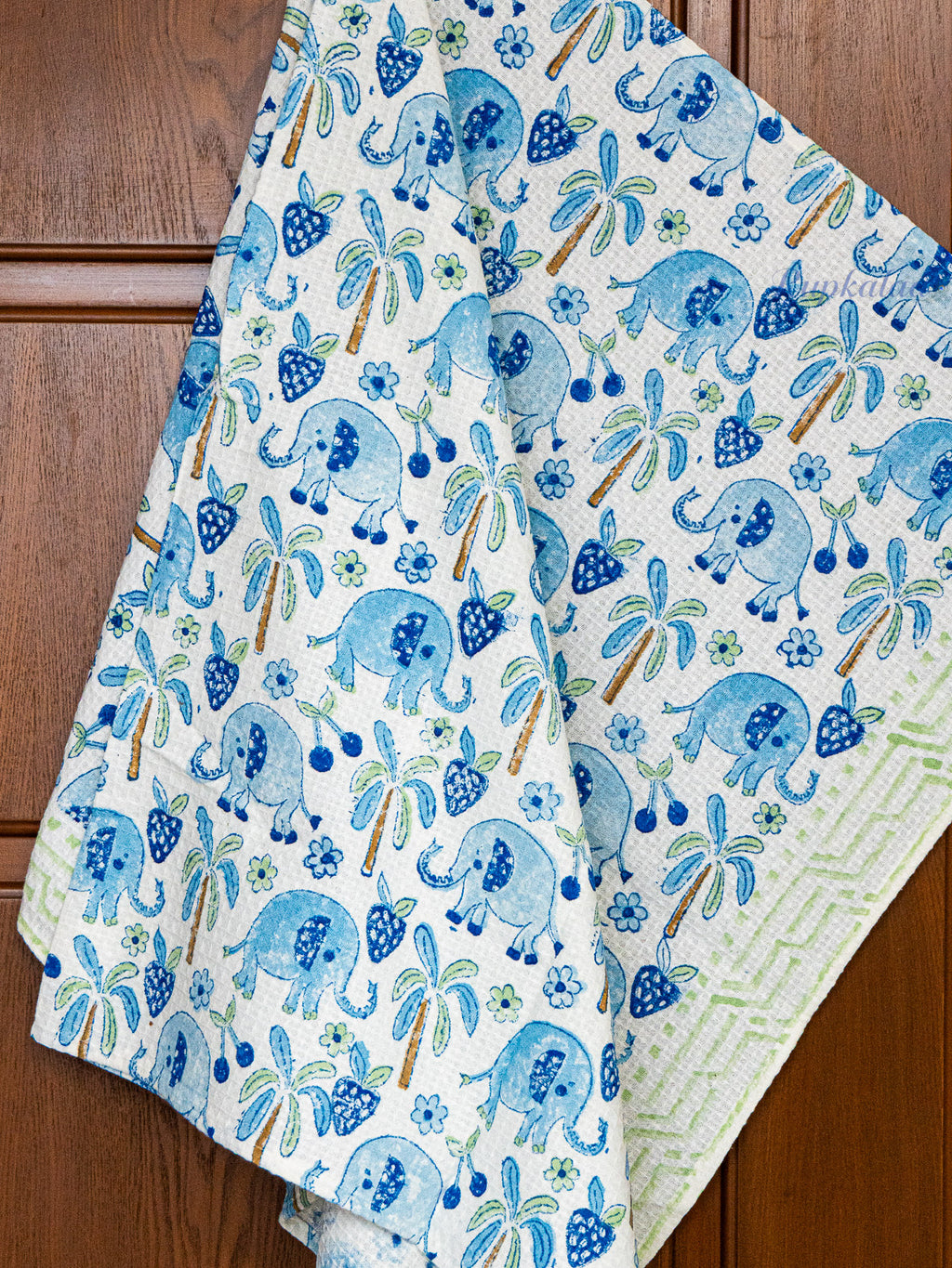 Gajraj Hand Block Printed Waffle Towel