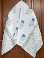 Petals at Dusk Hand Block Printed Waffle Towel