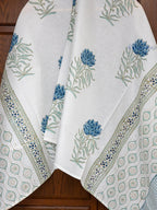 Petals at Dusk Hand Block Printed Waffle Towel