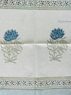 Petals at Dusk Hand Block Printed Waffle Towel