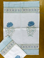Petals at Dusk Hand Block Printed Waffle Towel