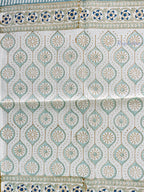 Midnight Rose Hand Block Printed Waffle Towel