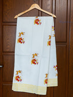 Santa Parade Hand Block Printed Waffle Towel