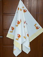 Santa Parade Hand Block Printed Waffle Towel