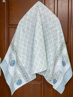 Midnight Rose Hand Block Printed Waffle Towel