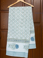 Midnight Rose Hand Block Printed Waffle Towel