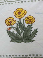 Sunlit Bloom Hand Block Printed Cushion Cover (16x16 Inches)