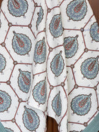 Terracotta Air Hand Block Printed Waffle Towel