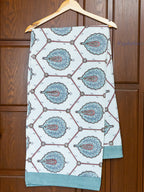 Terracotta Air Hand Block Printed Waffle Towel