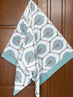 Terracotta Air Hand Block Printed Waffle Towel