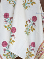 Sage Valley Hand Block Printed Waffle Towel