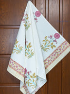 Sage Valley Hand Block Printed Waffle Towel