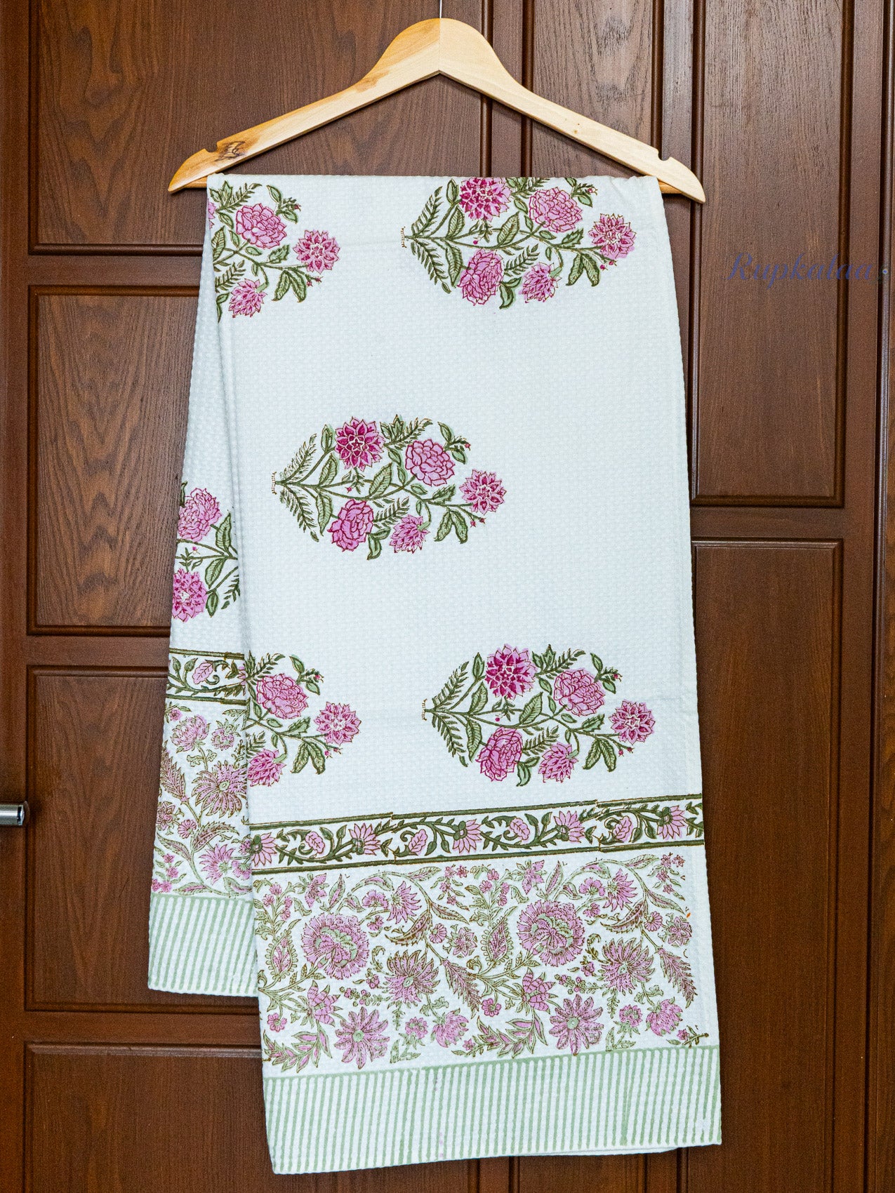 Petal Theory Hand Block Printed Waffle Towel