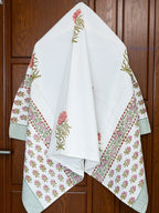 Velour Garden Hand Block Printed Waffle Towel