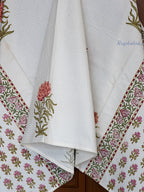 Velour Garden Hand Block Printed Waffle Towel